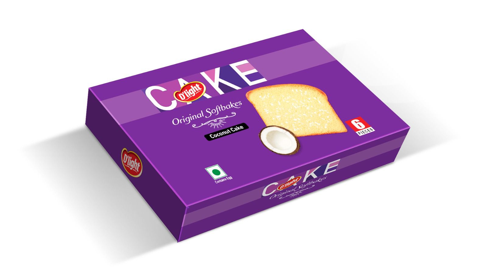 Coconut Cake Box of 6 (240g)